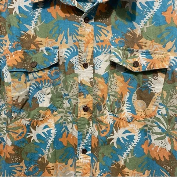PATAGONIA Steersman Shirt Men XL Floral Button Down Hawaiian Organic Cotton - Picture 5 of 6